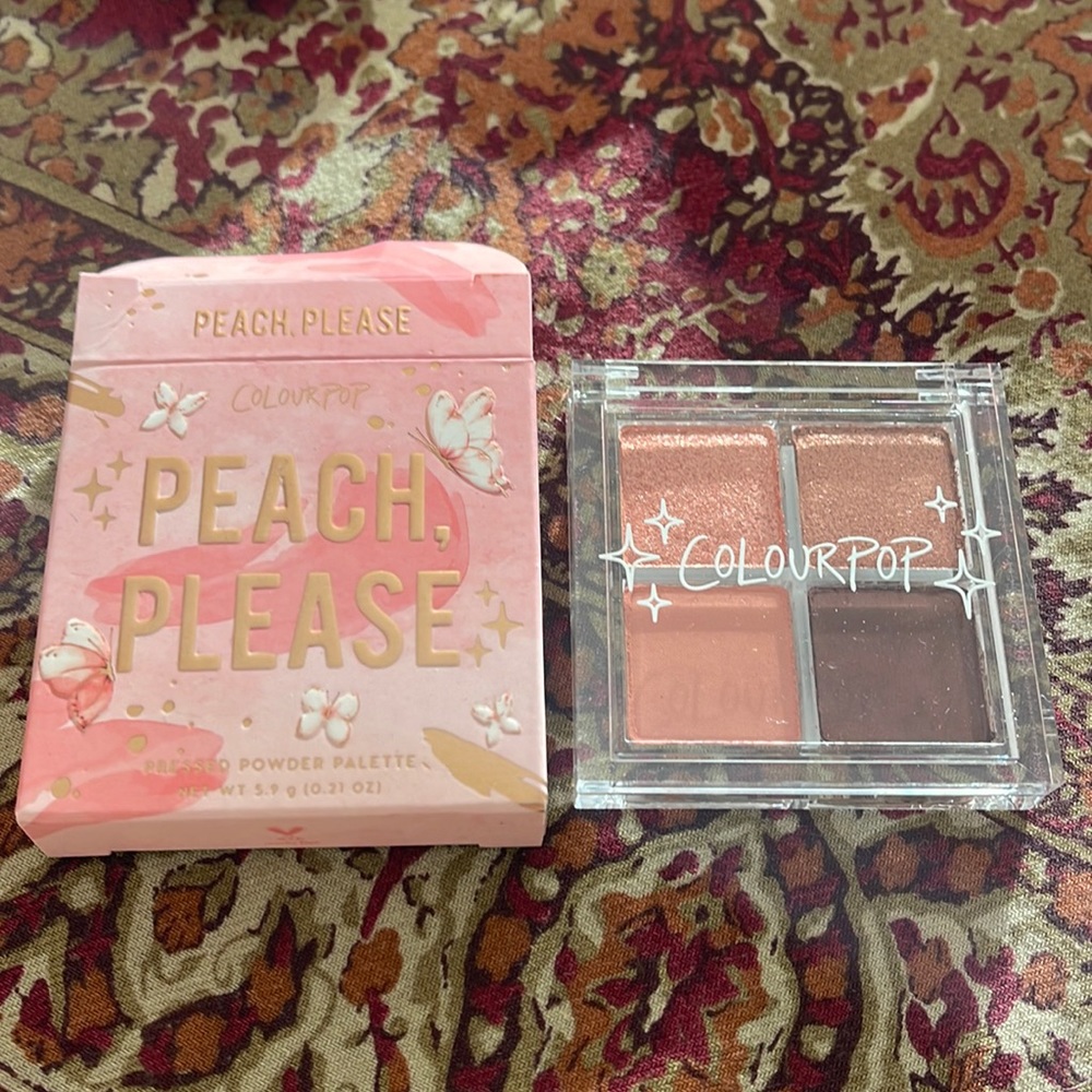 NWT ColourPop Eyeshadow Quad - Peach Please